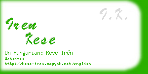 iren kese business card